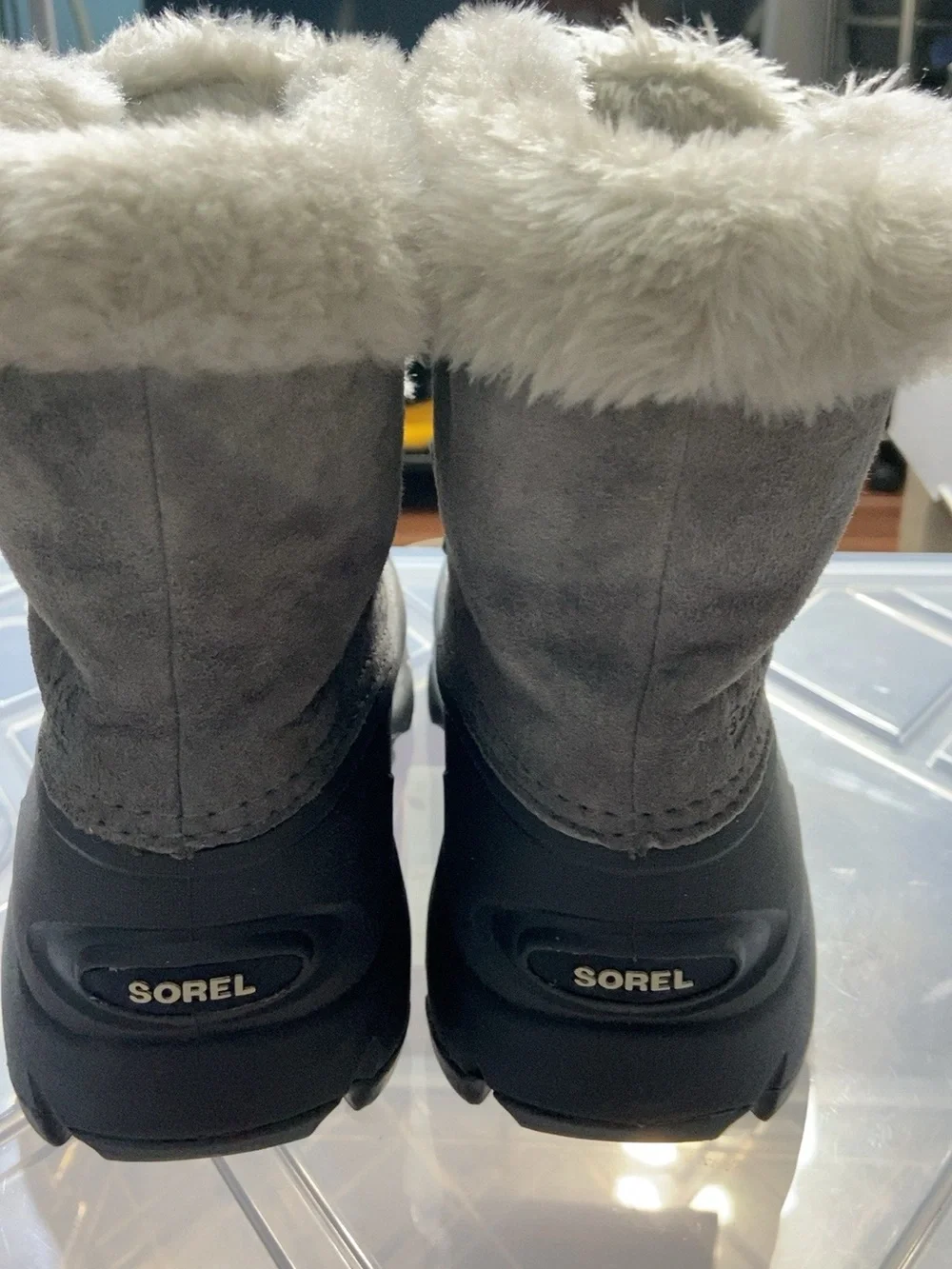SOREL Snow Angel Lace Waterproof Winter Boots Women’s Size 7 Charcoal Gray